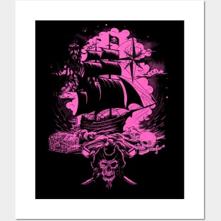 Ghost Pirate Ship Posters and Art